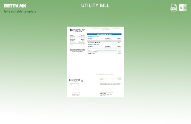 Модерен стил USA Florid A Conservice шаблон за комунални сметки